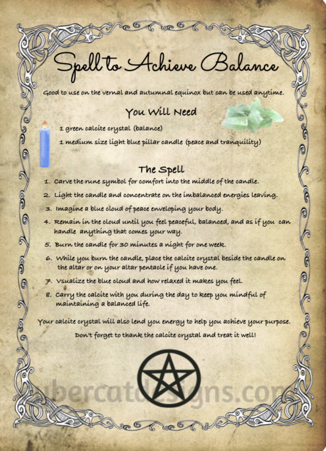 Spell to Achieve Balance | Book of Shadows