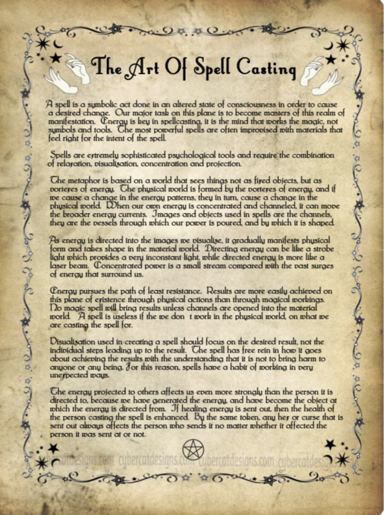 The Art of Spell Casting | Book of Shadows